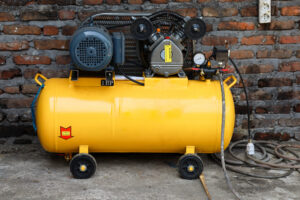 yellow air compressor